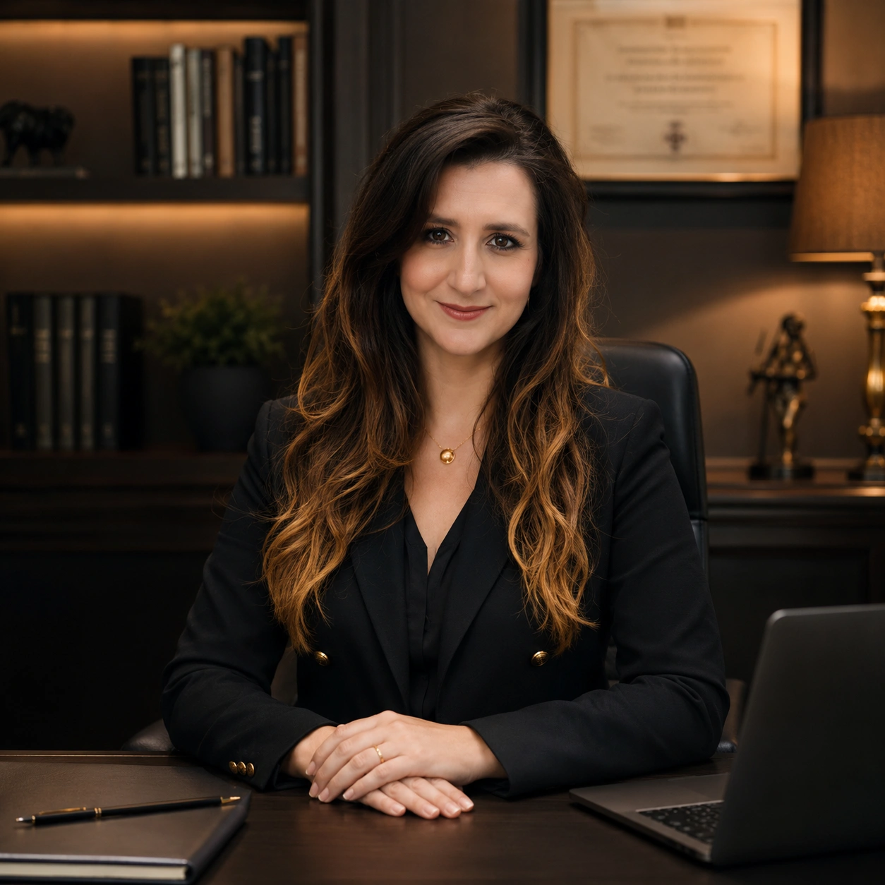Kamila Giardini Briotto, psicóloga credenciada na Polícia Federal, em seu escritório